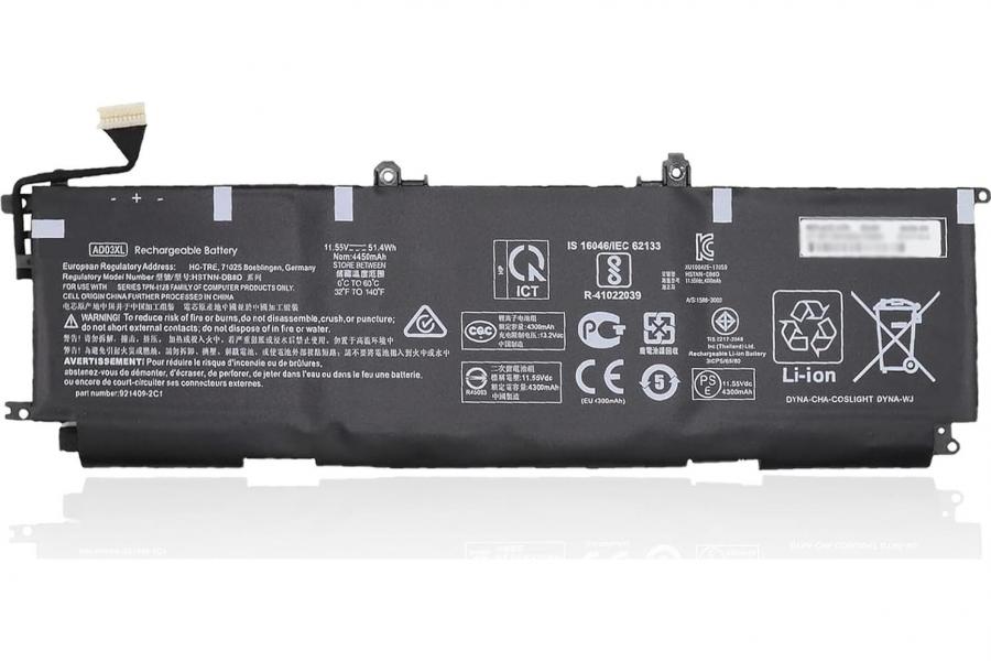 Акумуляторна батарея до ноутбука HP ENVY 13-AD103TX (AD03XL) | 11.55V 51.4 Wh | Replacement
