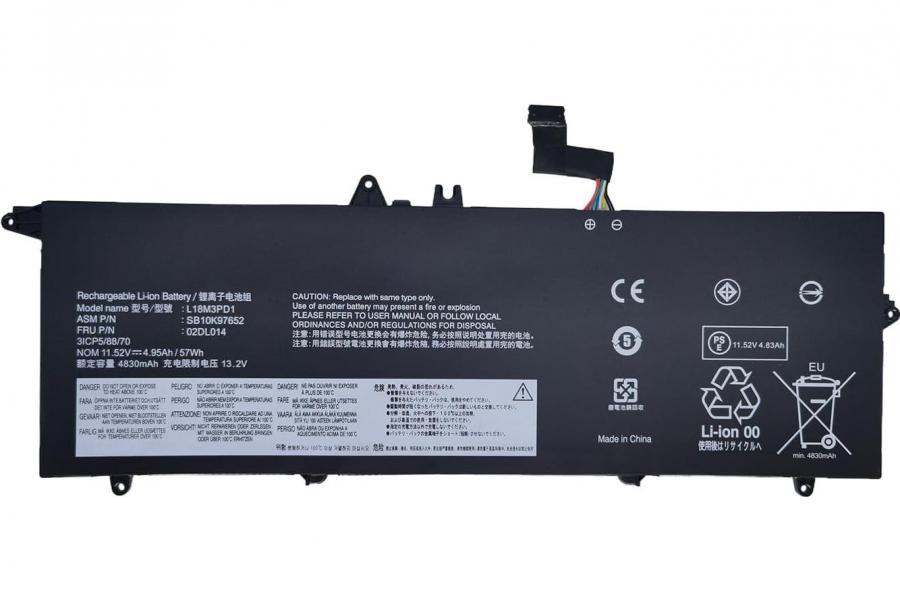 Акумуляторна батарея до ноутбука Lenovo ThinkPad T495s (L18M3PD1) | 11.52V 57 Wh | Replacement