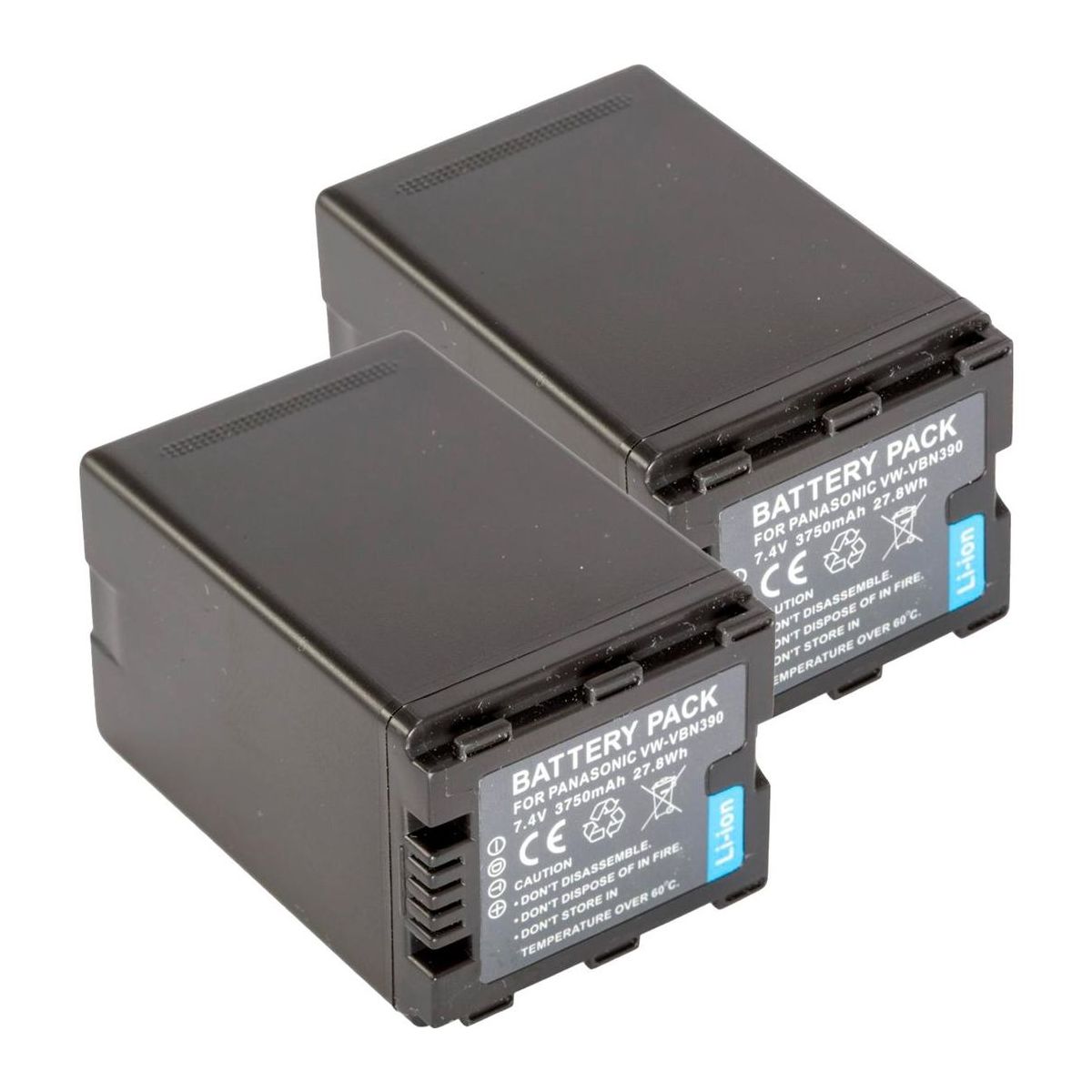 Batteria 2200mAh 7.2V Con Infochip 2 Batterie Vhbw Per Videocamera Panasonic VW-VBN130 - 2200mAh, 7,2V, Con Infochip Batterie Ricaricabili 2200mAh Per Camcorder Panasonic