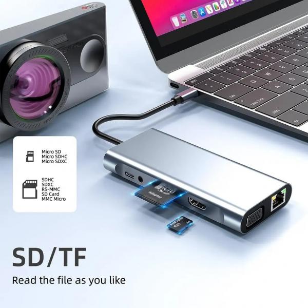 USB-C 10-in-1 Blueendless HC106 