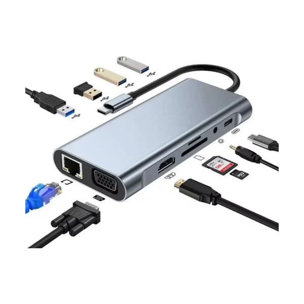 USB-C 10-in-1 Blueendless HC106 