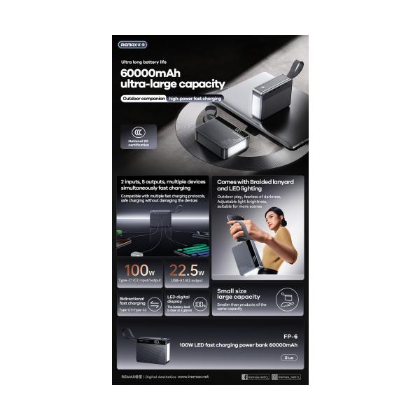 Remax 60000 mAh (FP-6) 100W